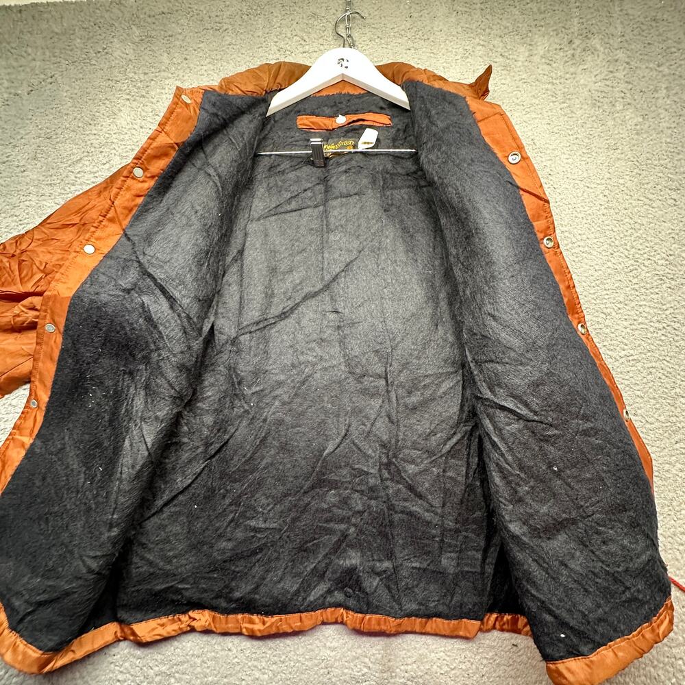Vintage 70s 80s Swingster asgrow Coach Snap Button Lined Jacket Mens Large Brown - Picture 8 of 13